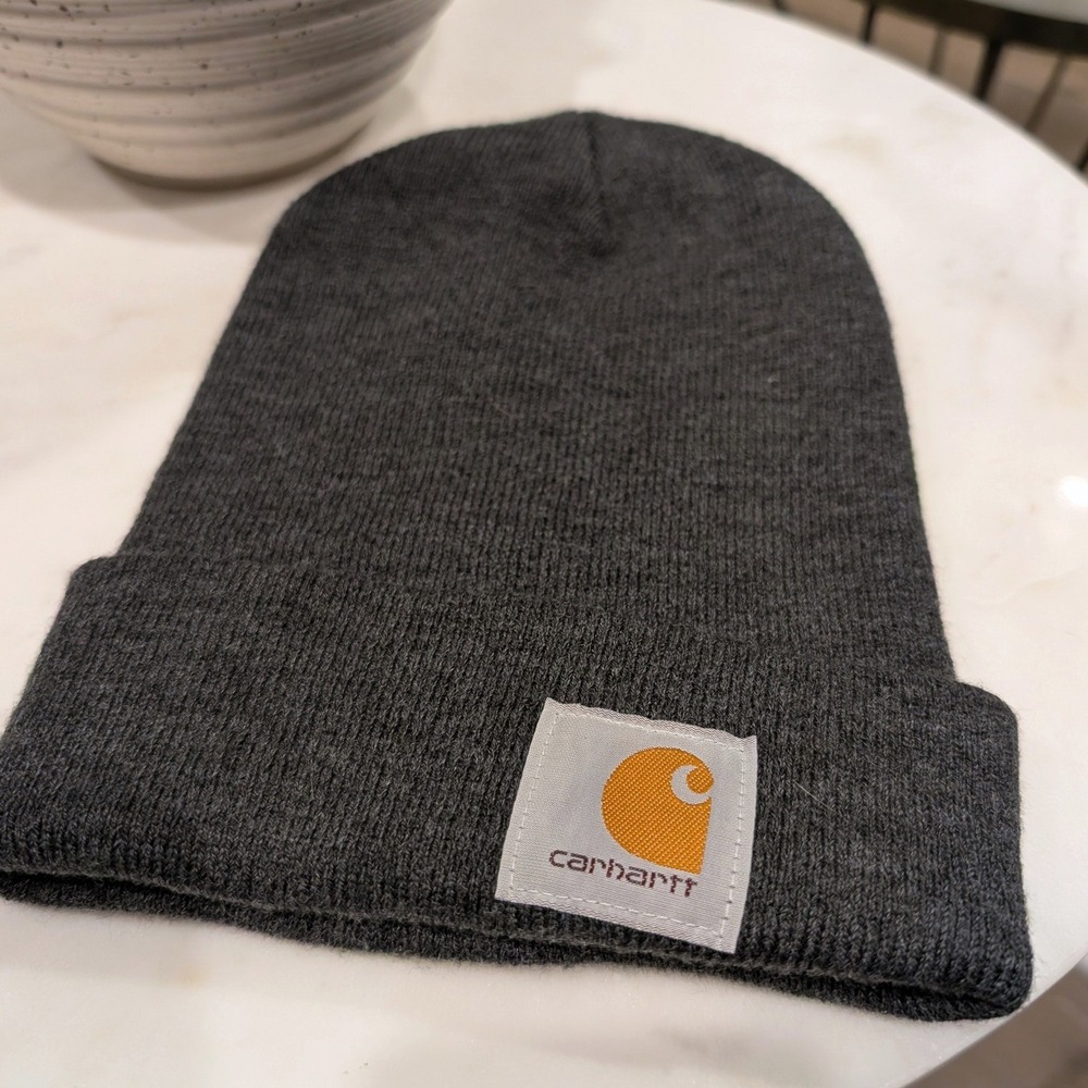 Carhartt Support The Trades Beanie Hat Charcoal Gray AH6104-M Knit OS‎